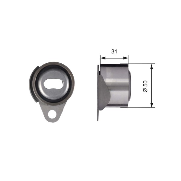 Gates T41157 Spannrolle, Zahnriemen FüR Dacia,Mitsubishi,Opel,Renault,Suzuki,Vau-image