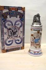 Anheyser-Busch beer stein Triple Self Portrait Norman Rockwell #GM6
