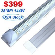 25Pack Led Garage Light 8Ft 144W 6500K Cool White Super Bright 8' Led Shop Light