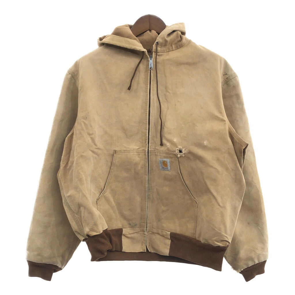 90s Carhartt Active Jacket Duck Fabric Work Jacket Brown (Men s XL equivalent) U