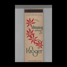 Matchbook Cover Kroger Grocery Seasons Greetings