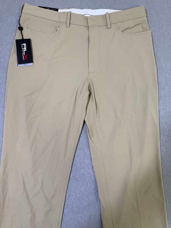 Pantalones de golf RLX Ralph Lauren para hombre 34x30 The Biltmore Performance pantalones caqui nuevos con etiquetas Foto 2 de 4