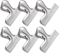 6 Pack Stainless Steel Chip Clips Heavy Duty Food Bag Sealing Clips Snack Clamps