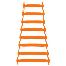 32Pcs No Tie Shoe Laces for Adults, Elastic Flat Tieless Shoelaces, Orange