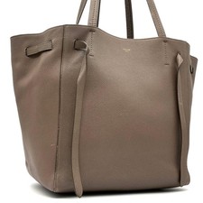 [Usato Autentico] CELINE Hippo Phantom Cabas Logo Nappa Tote Bag Pelle Greige