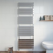 Designer Flat Panel Heated Bathroom Towel Rail Radiator Chrome White Anthracite