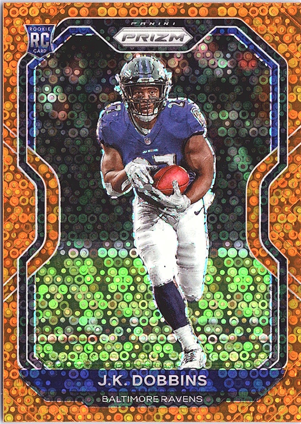 2020 Panini Prizm #379 J.K. Dobbins Prizm Disco
