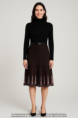Karen Millen Kleid Damen Dress Damenkleid Gr. 30 (UK 2) Wolle Schwarz #b2htoba