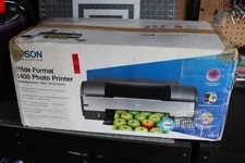 UNTESTED Epson Stylus Photo 1400 Claria High-Definition Wide Printer Powers On 