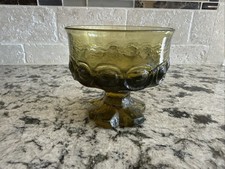 Tiffin Franciscan Madeira Olive Green Footed Champagne/Sherbet Glass — listing 2