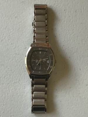 Kenneth Cole KC3627 Blue Dial Moon-Phase Stainless Japan Movement *Needs Battery