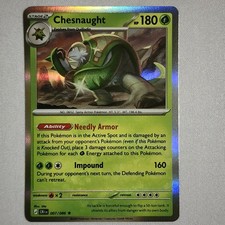 Chesnaught 7/86 Holo Rare. Chaos Rising. Pokemon Card
