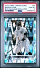 2022 Topps Chrome Sonic #99 Aaron Judge B/W Raywave Refractor PSA 10