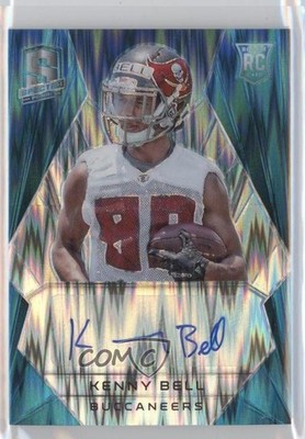 2015 Panini Spectra Neon Blue Prizm 44/50 Kenny Bell #220 Rookie Auto RC 0f8