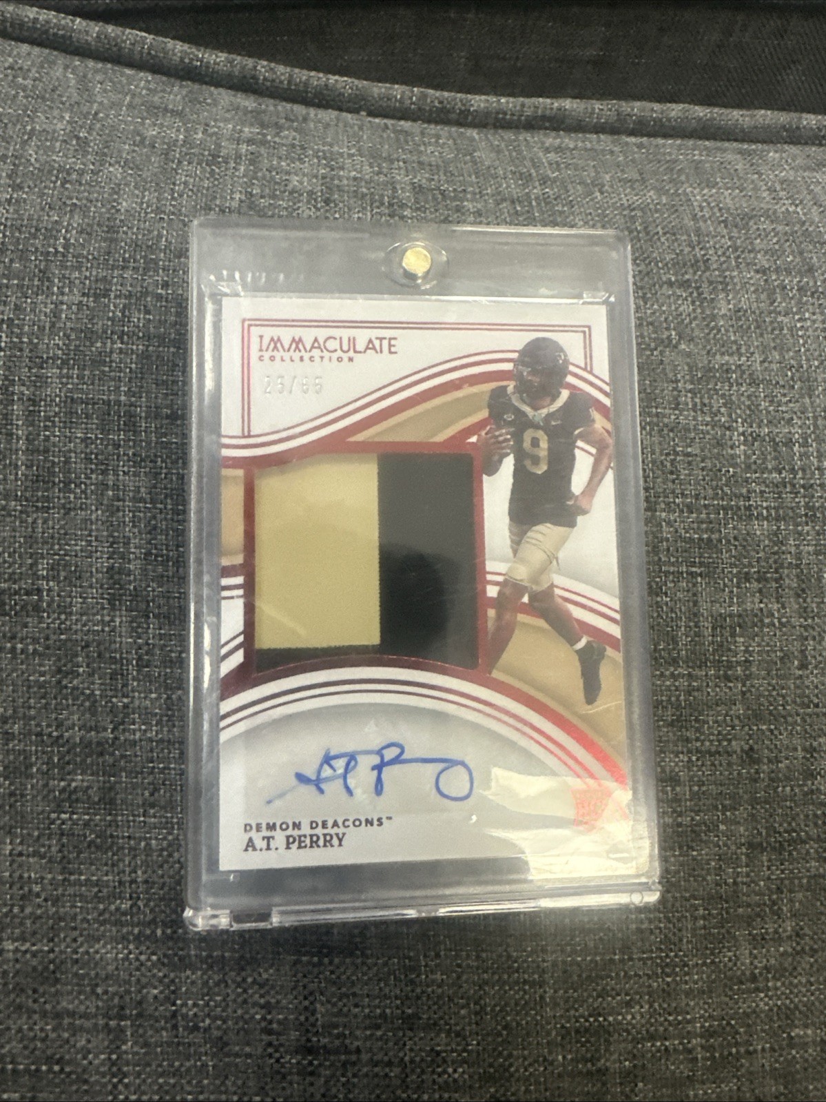 AT Perry Panini Immaculate Collection Collegiate Rookie Patch Autographs #23 Ruby