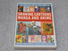 Drawing Cartoons Manga And Anime Step-By-Step Guide Art Book Softcover