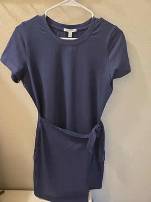 Threads 4 Thought Women's Wrap Dress Navy Very Soft NWT