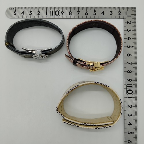 Juego de 3 brazaletes Louis Vuitton blanco Damier azul 1564763 - Imagen 7 de 11