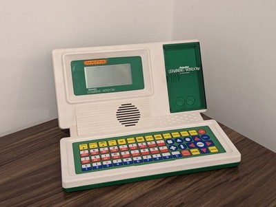 Vintage Tribüne 80er Animiertes Lernfenster Retro Spielzeug Kind Laptop Computer
