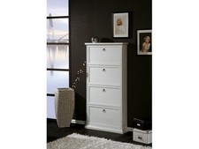 ARTE POVERA SCARPIERA IN LEGNO LACCATA BIANCA 