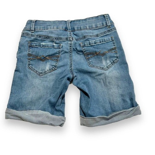 Mudd Bermuda Jean Shorts for Girls (Size: 14) - Picture 2 of 9