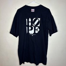 Barack Obama 2008 Hope Presidential Campaign Tee Large Made in USA