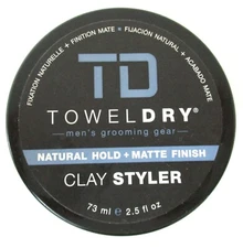 TOWEL DRY NATURAL HOLD + MATTE FINISH CLAY STYLER 2.5 OZ NEW
