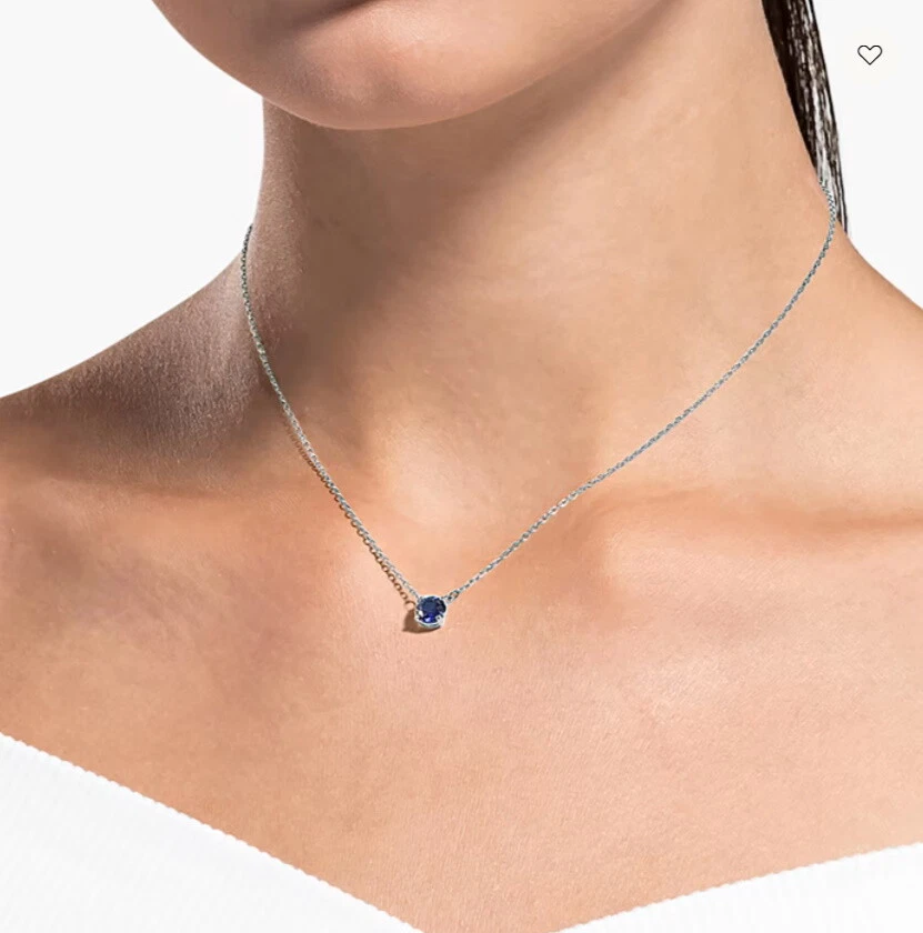 Swarovski 5536554 Attract set necklace earrings sapphire blue
