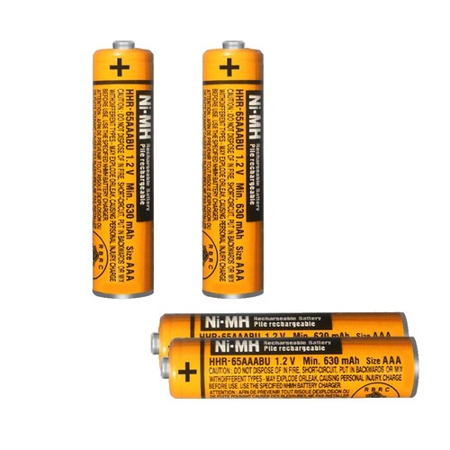 Vhbw 4 Batterie AAA Ricaricabili 1000mAh Ni-MH Per Telefoni Panasonic KX-TG6821, KX-PRW120 E Simili - 3