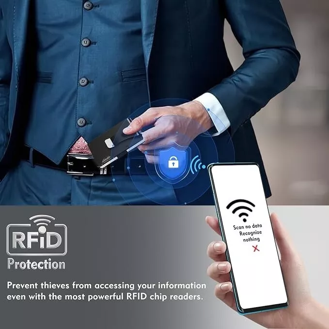 CCHS Dallas Cowboys Thin Metal RFID Blocking Slim Wallet Laser Engraved - Image 3 of 4