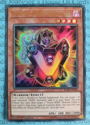 Vision HELD Gravito BLHR-DE009 Ultra Rare Yu-Gi-Oh Karte 1. Auflage Neu