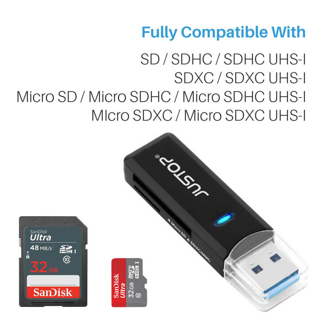 USB 3.0 SD Micro SD Memory Card Reader High Speed SDHC SDXC MMC Mobile