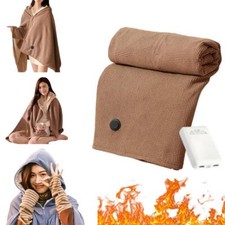 1x USB Electric Heated Throw Blanket Warm Poncho Wrap Blanket Portable Sha D3P7