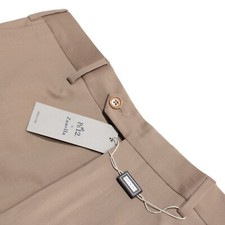 Zanella NWT Dress Pants Size 35 US Pn12 In Solid Beige Wool Blend