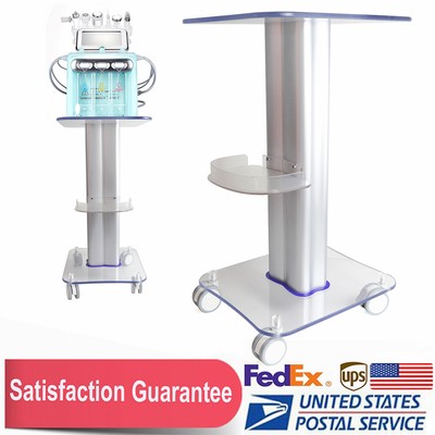 Acrylic Beauty Salon Trolley 360?? Rolling Cart SPA Equipment Holder Machine US