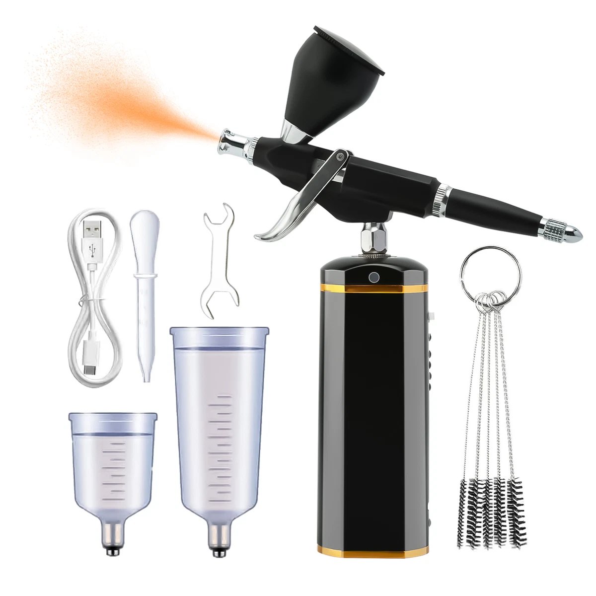 Mini Airbrush Kit Cordless Airbrush Compressor Dual Action Handheld Airbrush Gun