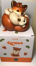THUN Volpe Grace con Scoiattolo sdraiati - Nuovo con scatola