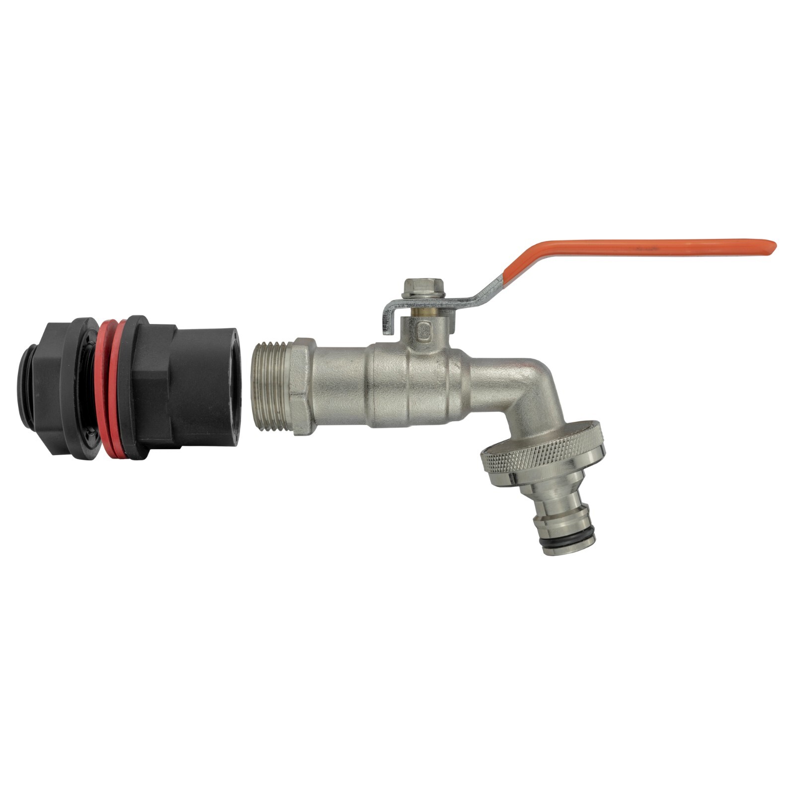 1/2"" BSP Garden Water Butt TANK Adapter Metal Lever Tap HOSEPIPE QUICK CONNECT