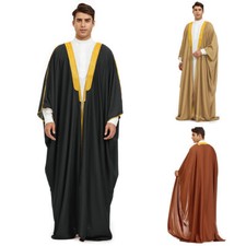 Saudi Men Thobe Jubba Thoub Abaya Muslim Men Robe Dishdasha Arab Men Open Kaftan
