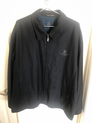 Leonardo Di Gasun Black Zippered Lined Heavy Jacket Size 56 Fast  Shipping!