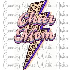 Sublimation Transfer Print Cheer Mom Ready to Press Heat Transfer