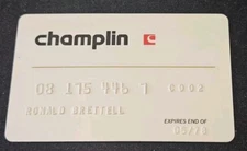 Champlin Credit Card ~ Expired 1978 ~ our# cb404