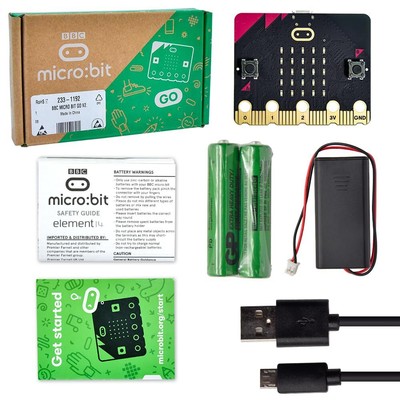 BBC MicroBit Go für Micro bit Starter Set mit V2 Microbit Board Batteriehalte...