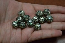 12 PCS ROUND ABALONE SHELL MOSAIC LOOSE BEADING BEAD 12MM T-868