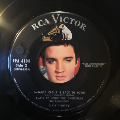 ELVIS PRESLEY Sings Christmas Songs - 1957 RCA EP EPA-4108 - HIGH