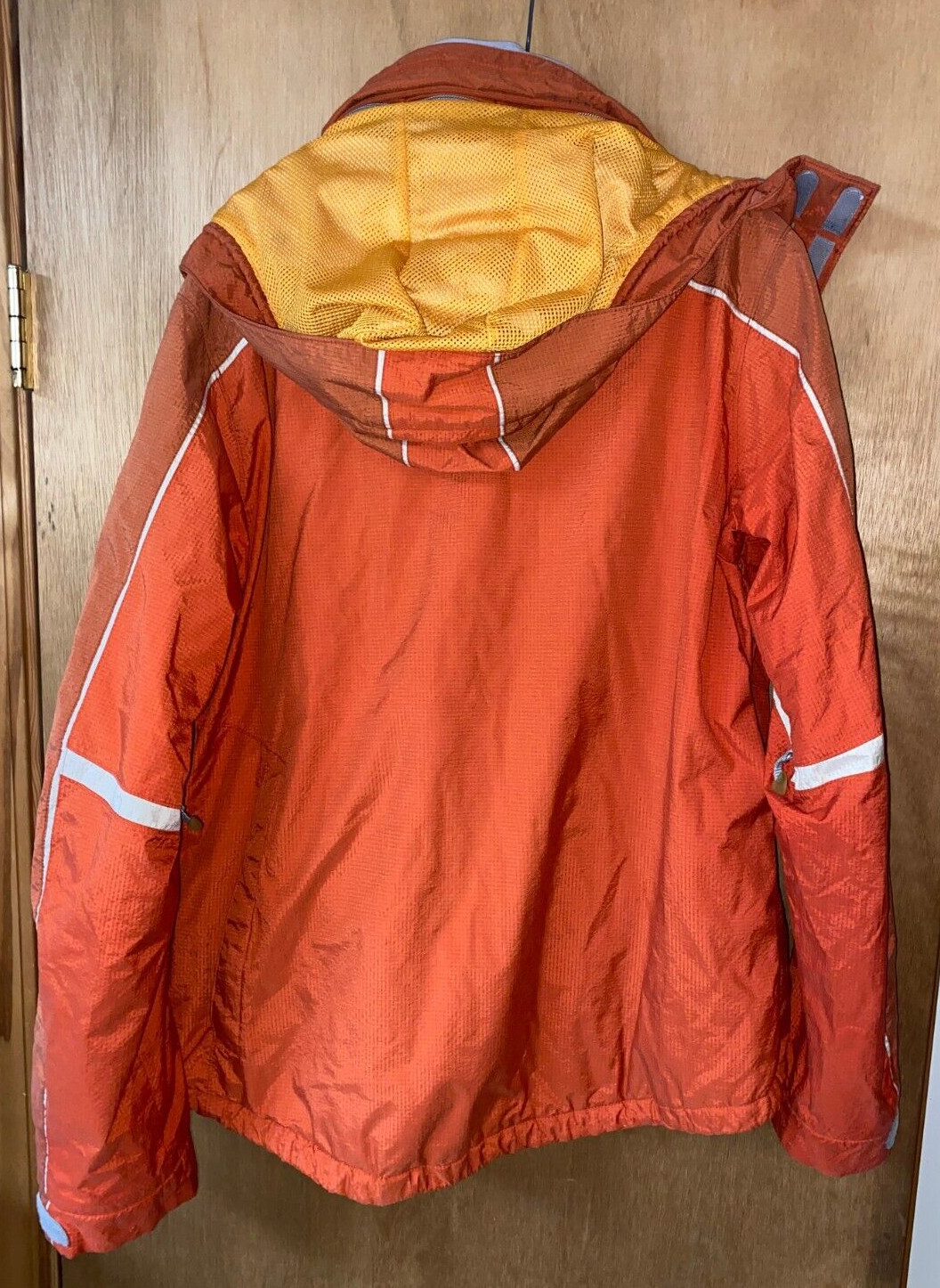 Helly Hansen Ski Snowboard Jacket Men's Orange Insulated Hooded - Size L