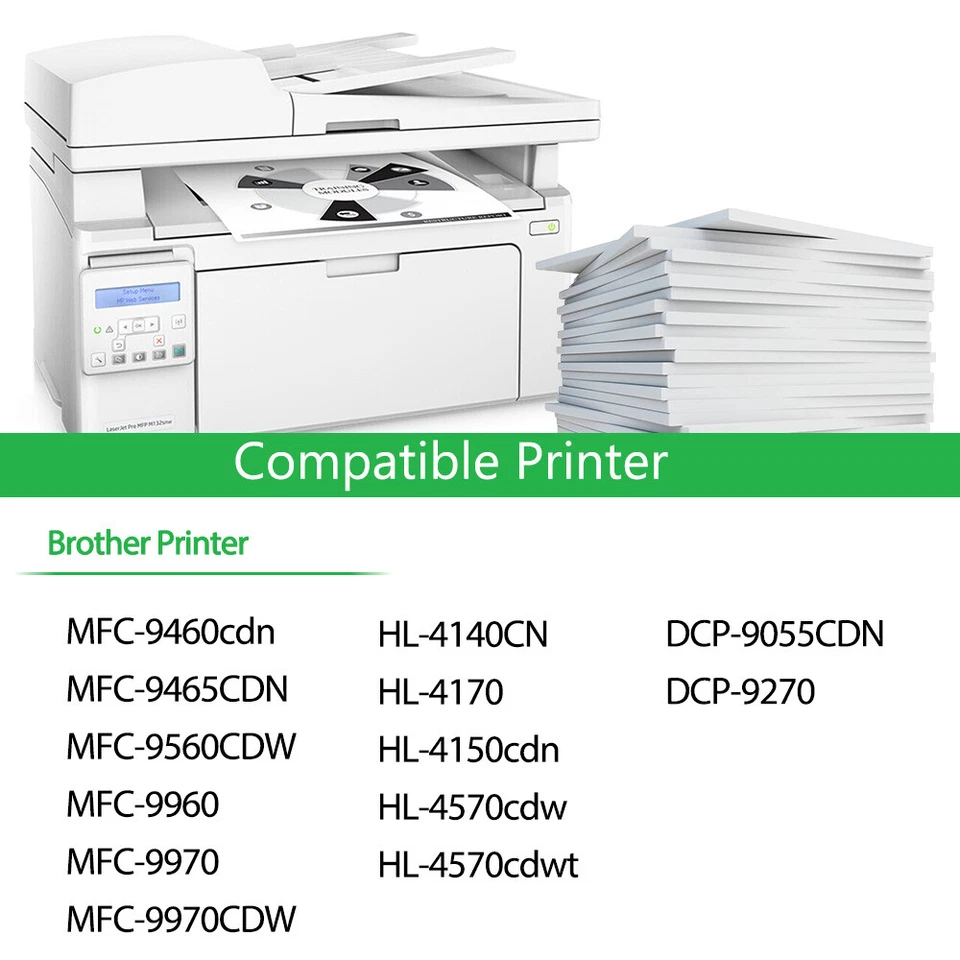 4PK TN-315 Black Toner Fits for Brother TN315 HL-4140CN 4170 HL-4570cdw 4570cdwt - Image 2 of 4