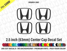 2.5 Inch 63mm H Center Cap Decals X4 For S2000 S2k Pilot Crz Wheel Rim Stickers