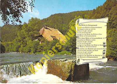 Black Forest Postcard Song Mill in the Black Forest Valley unused
