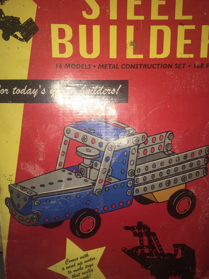Vintage The Original Steel Builder Metal Construction Set By Schylling With Box - Image 4 of 4